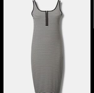 torrid Supersoft Ribbed Hook eye Tank Midi Dress NWT